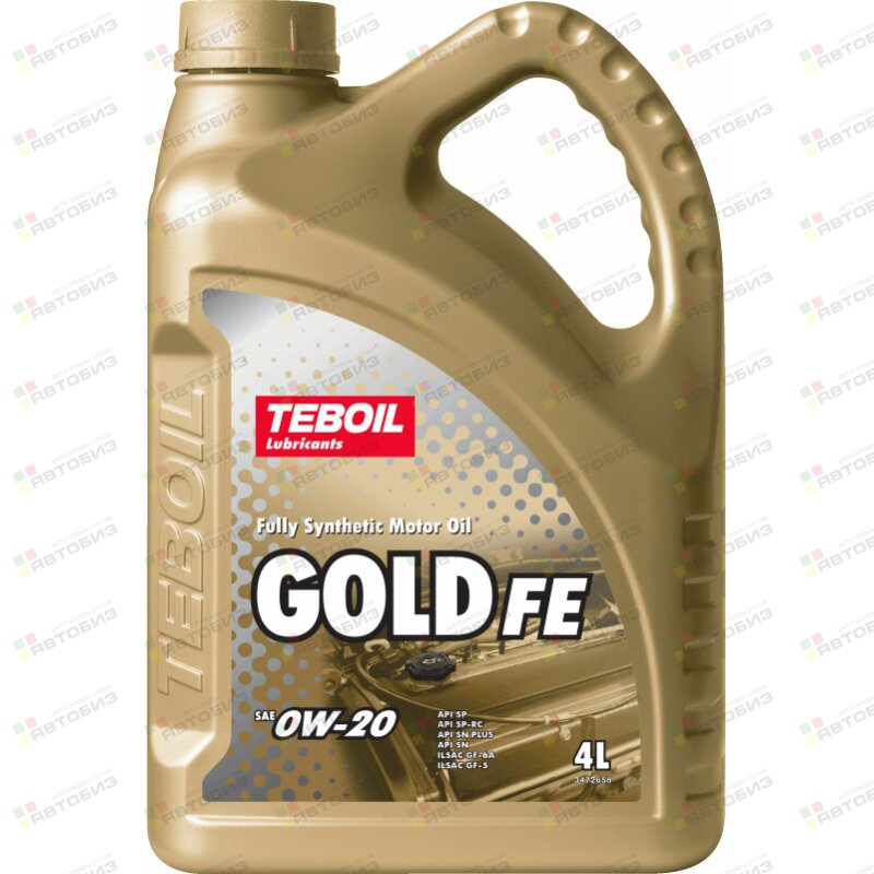 Моторное масло TEBOIL Gold FE 0W20 синтетика 4л (1/4) TEBOIL 3468067