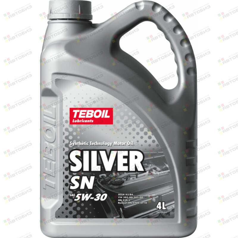 Масло моторное TEBOIL Silver SN 5W30 синтетика 4л (1/3) TEBOIL 3453917