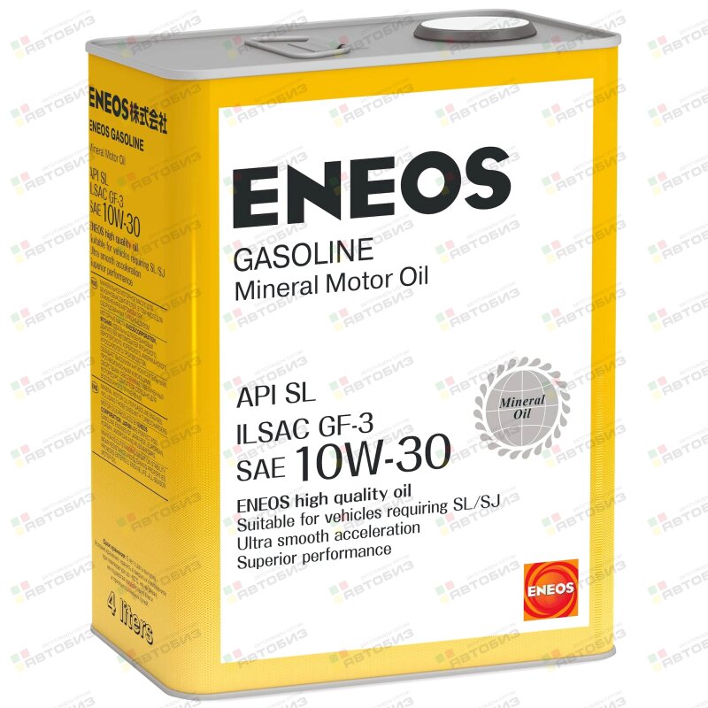 Масло моторное  Gasoline 1 SL бензин минеральное 4л (1/6) ENEOS OIL5072